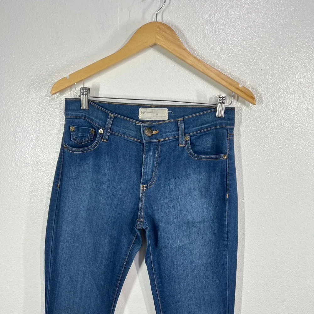 Free People FP Y2K Extreme Flare‎ Jeans 28 Women Blue Boho Festival Made In USA